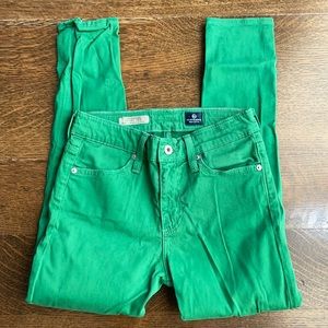 AG Adriano Goldschmied green skinny jeans 25 xs